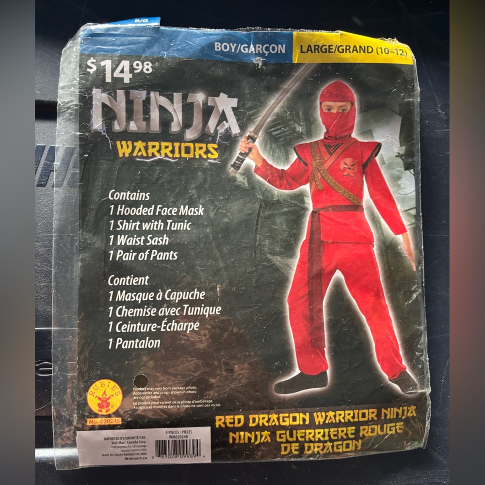 Red Dragon Ninja Warrior Costume